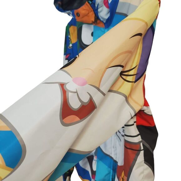 Members Only Mens size Small Looney Tune hooded Windbreaker Jacket Bugs Bunny - Picture 5 of 16